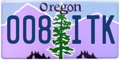 OR license plate 008ITK