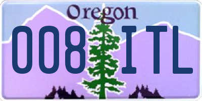 OR license plate 008ITL