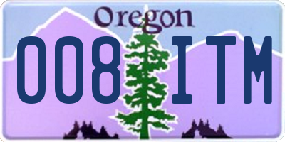 OR license plate 008ITM