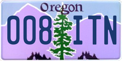 OR license plate 008ITN