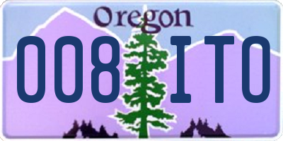 OR license plate 008ITO