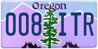 OR license plate 008ITR