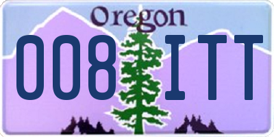 OR license plate 008ITT