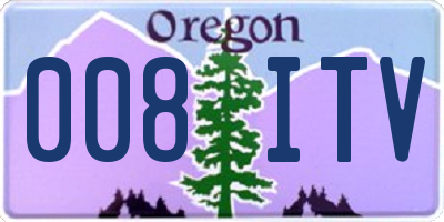 OR license plate 008ITV