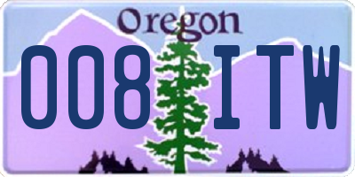 OR license plate 008ITW