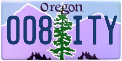 OR license plate 008ITY