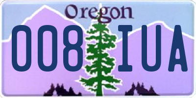 OR license plate 008IUA
