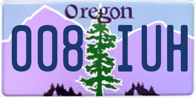 OR license plate 008IUH