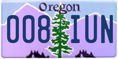 OR license plate 008IUN