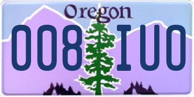 OR license plate 008IUO