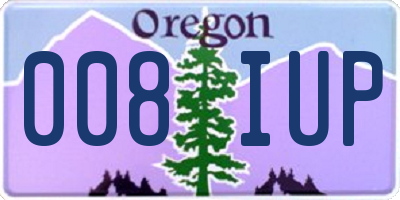 OR license plate 008IUP