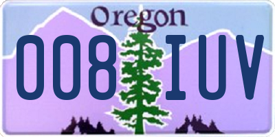 OR license plate 008IUV