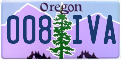 OR license plate 008IVA