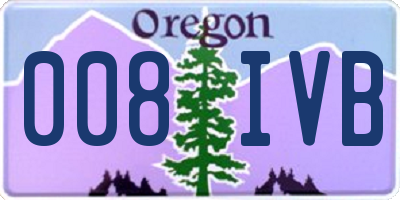 OR license plate 008IVB