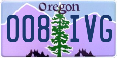 OR license plate 008IVG
