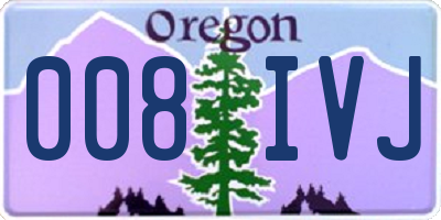 OR license plate 008IVJ