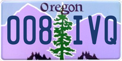 OR license plate 008IVQ