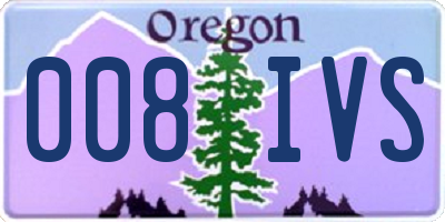 OR license plate 008IVS