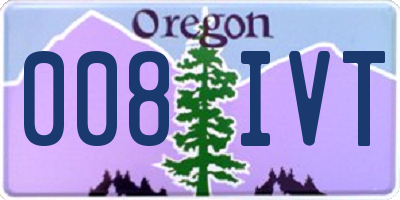 OR license plate 008IVT