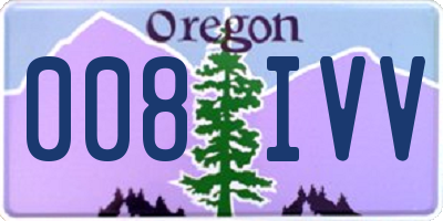 OR license plate 008IVV