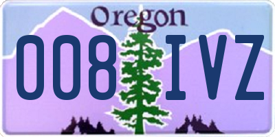 OR license plate 008IVZ