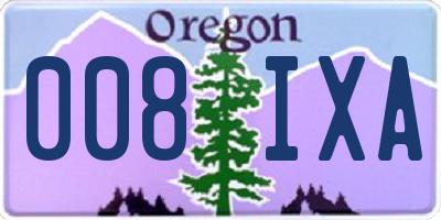 OR license plate 008IXA