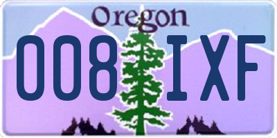 OR license plate 008IXF