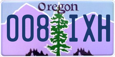 OR license plate 008IXH