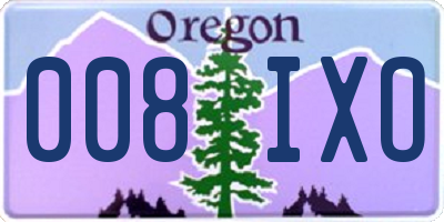 OR license plate 008IXO