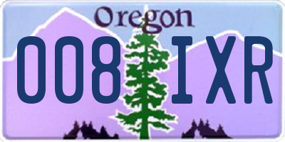 OR license plate 008IXR