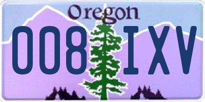 OR license plate 008IXV