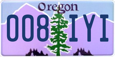 OR license plate 008IYI