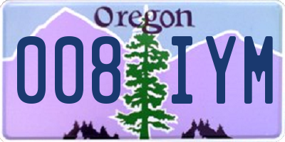 OR license plate 008IYM