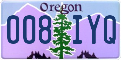 OR license plate 008IYQ