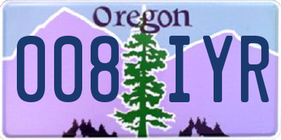 OR license plate 008IYR