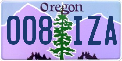 OR license plate 008IZA