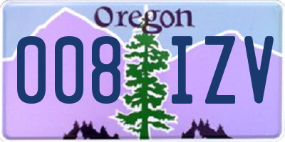 OR license plate 008IZV