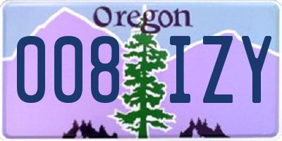 OR license plate 008IZY