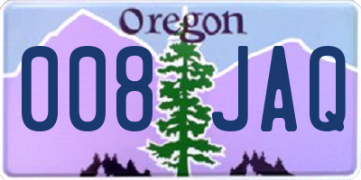 OR license plate 008JAQ