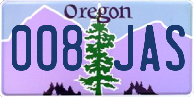 OR license plate 008JAS