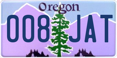 OR license plate 008JAT