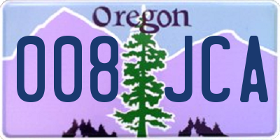 OR license plate 008JCA