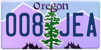 OR license plate 008JEA