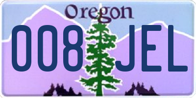 OR license plate 008JEL