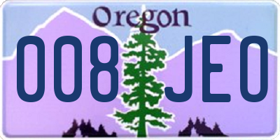 OR license plate 008JEO