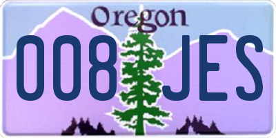 OR license plate 008JES