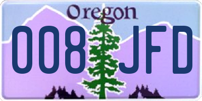 OR license plate 008JFD