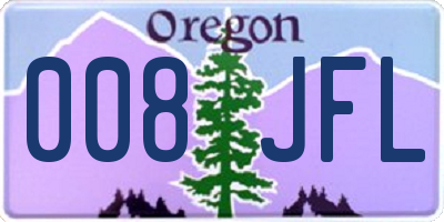 OR license plate 008JFL
