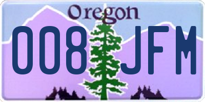 OR license plate 008JFM