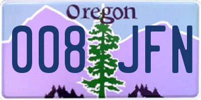 OR license plate 008JFN
